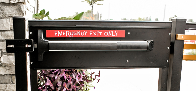 emergency push bar installation in Malton